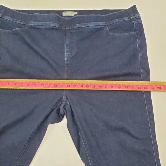 Torrid Womens Lean Jean Dark Blue Skinny Jeans High Waist Plus Size 5X‎ Pull On - Picture 12 of 14